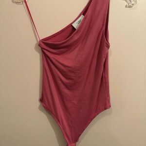 Bluenotes Pink One-Shoulder Bodysuit